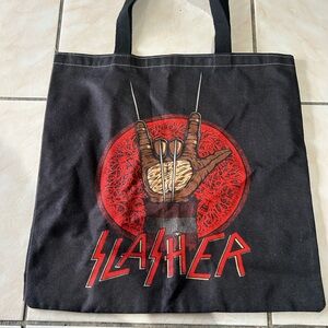 Slasher Black Graphic Tote Bag